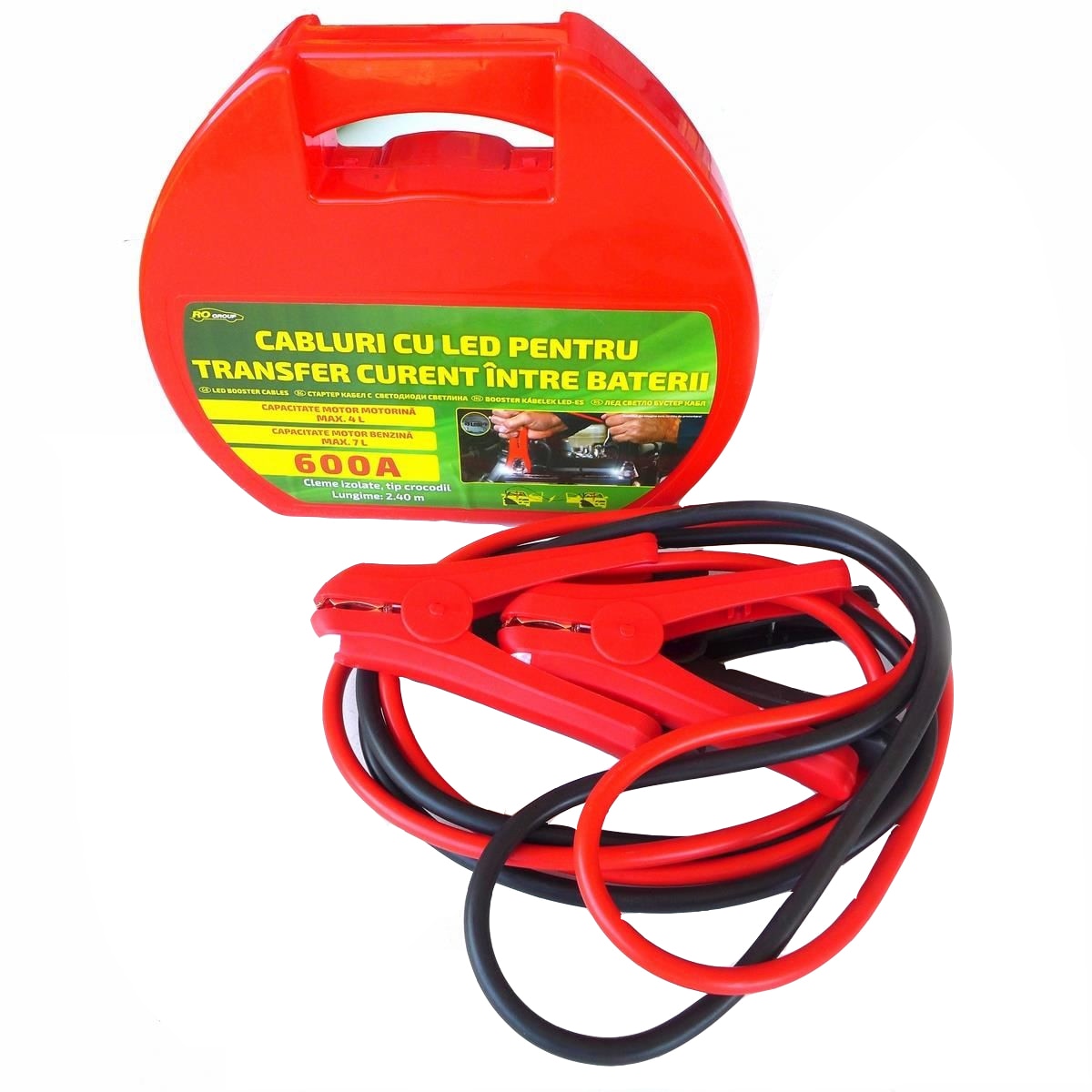 Cabluri transfer curent RoGroup, cu LED, 600A