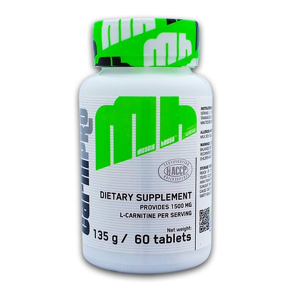 Tablete pentru slabire, arderea grasimilor - Carni PRO, 60 tablete, Muscle House