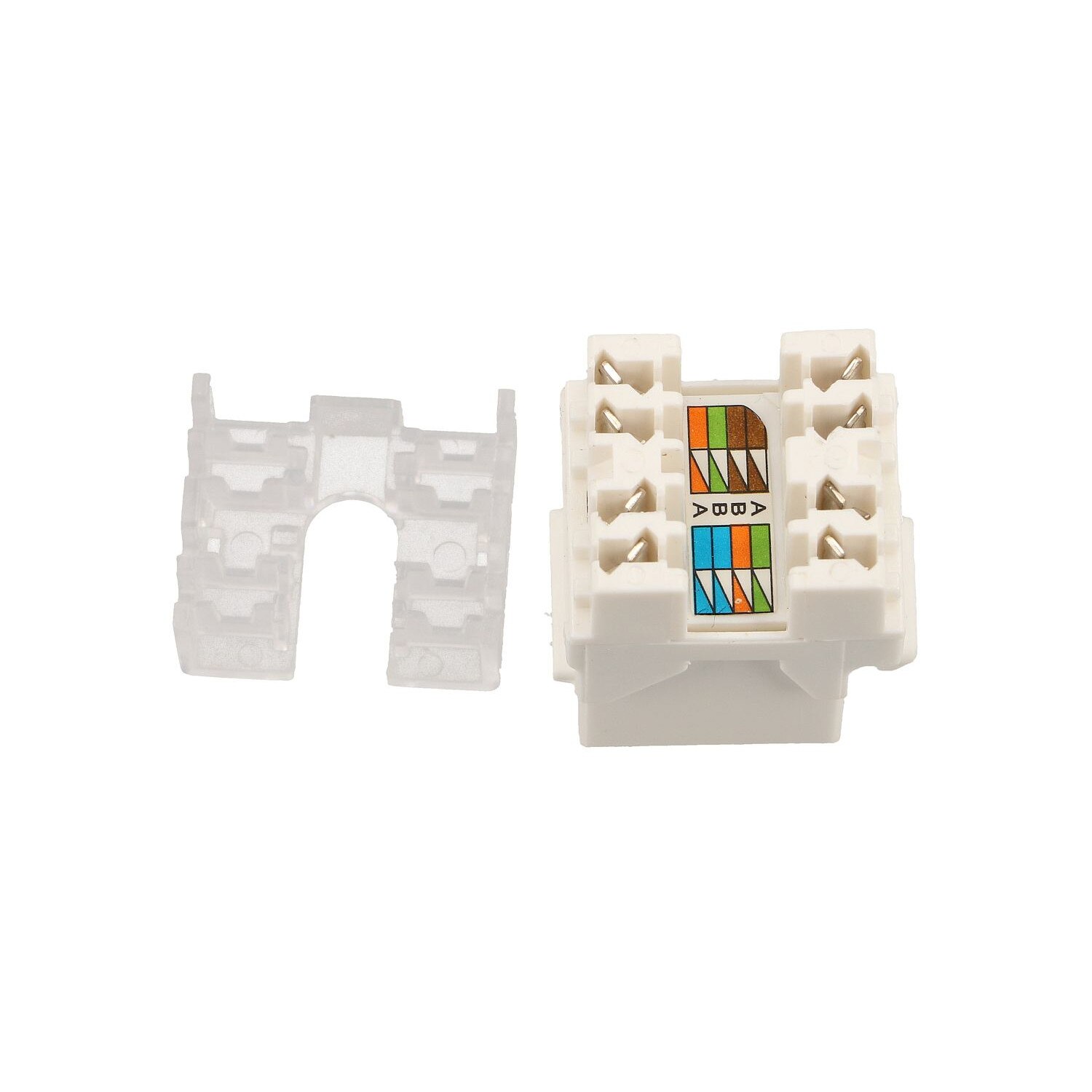 Utp Rj 45 Конектор Extralink Keystone, За модул, Cat6, UTP, RJ-45, Бял - eMAG.bg
