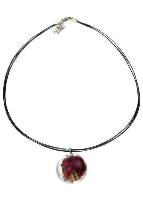 Colier, Gloria Maris, Handmade678 Bordo, 45 cm