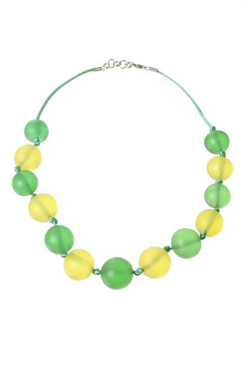 Колие, Gloria Maris, Handmade134 Green/Yellow, 50 см