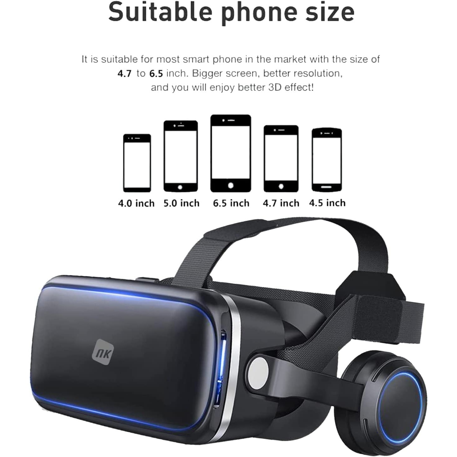 social latitude motto Ochelari VR cu casti integrate, realitate virtuala pentru filme 3D, jocuri,  pentru smartphone IOS, Android 4,7 inch-6,53 inch, unghi larg de  vizualizare - eMAG.ro