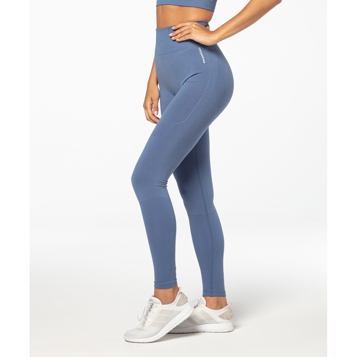 Colanti sport albastru cu talie inalta Carpatree, fara sudura, Albastru