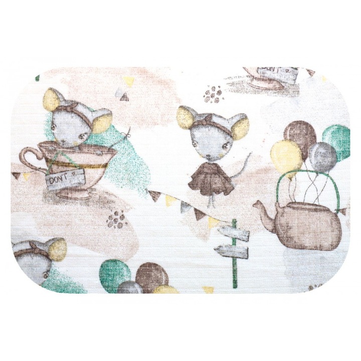 Муселинова пелена, 70х80см, Tetra, Модел Mouse, Кафяв/Жълт