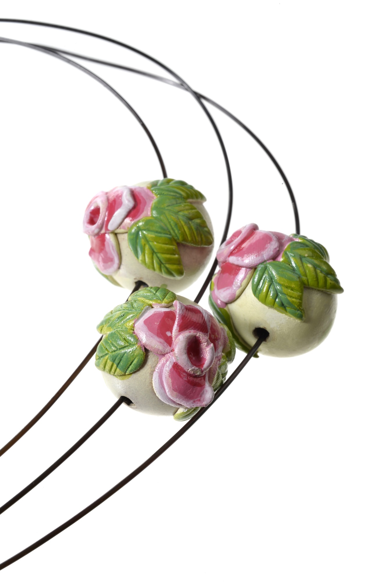 Colier, Gloria Maris, Floare945 Verde/Roz, 45 cm eMAG.ro