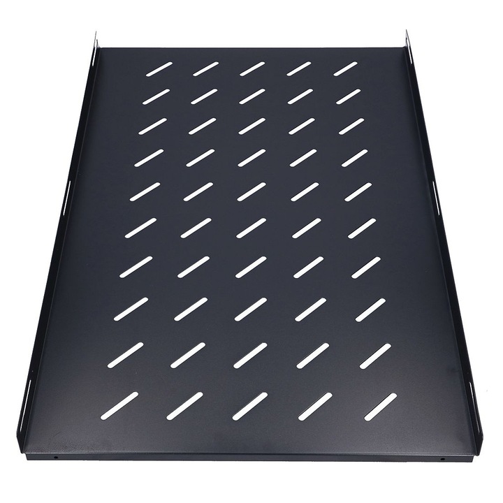 Raft montat punctual pe dulapul rack, Extralink, 1 U 750 mm, 19", 752×472 mm, negru, pentru dulapurile Extralink cu adancimea de 1000 mm