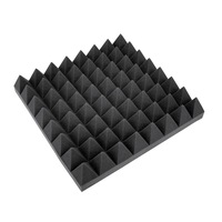 Burete acustic izolator fonic piramidal 50x50x5cm autoadeziv pentru Studio, Cinema, Home Cinema, Club, Bar, Restaurant, Birouri, Locuinte, Boxe si incinte