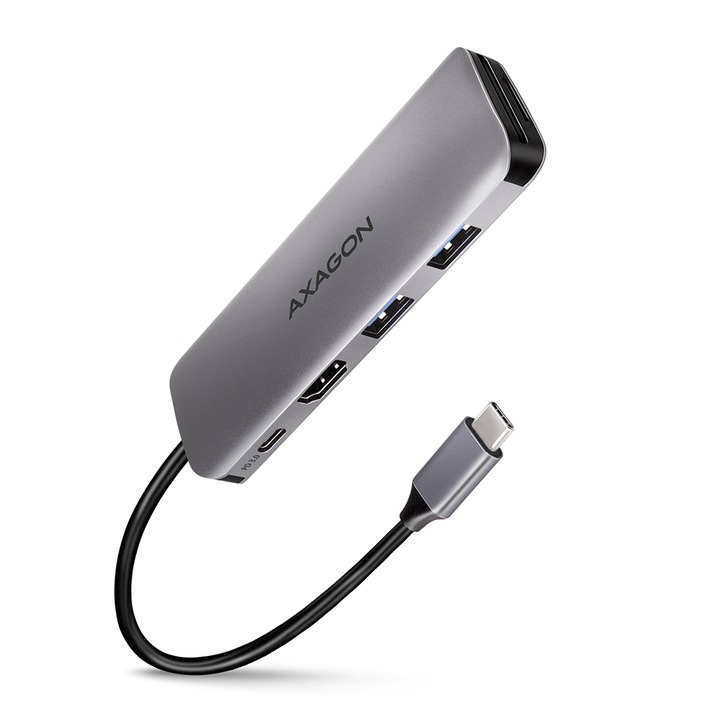 Хъб USB AXAGON HMC-5 Combo 5in1, USB-C кабел