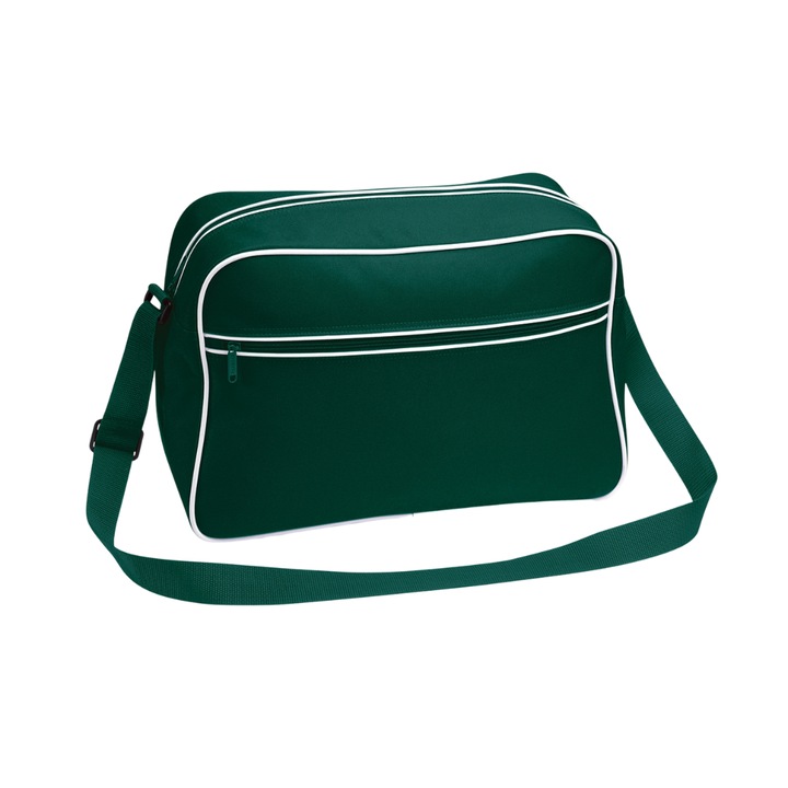 Спортна чанта за през рамо Ohio, Ronic, 3 джоба с цип, 40 х 28 х 18 см, 18л, зелена