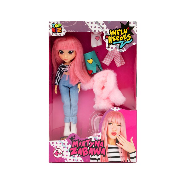 Комплект кукли Influ Heroes Martyna Zabawa с аксесоари, 23 см, многоцветни