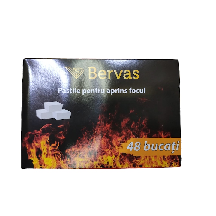 Pastile pentru aprins focul Bervas, 48 buc/cutie