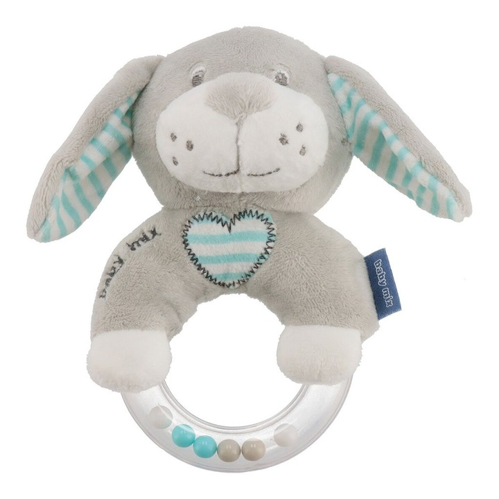 Csörgős plüss játék Baby Mix kutya menta