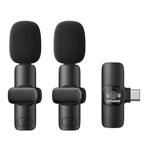 Set Microfoane Lavaliera profesionala, iPhone, ELITEBRAIN, Wireless, lightning - eMAG.ro