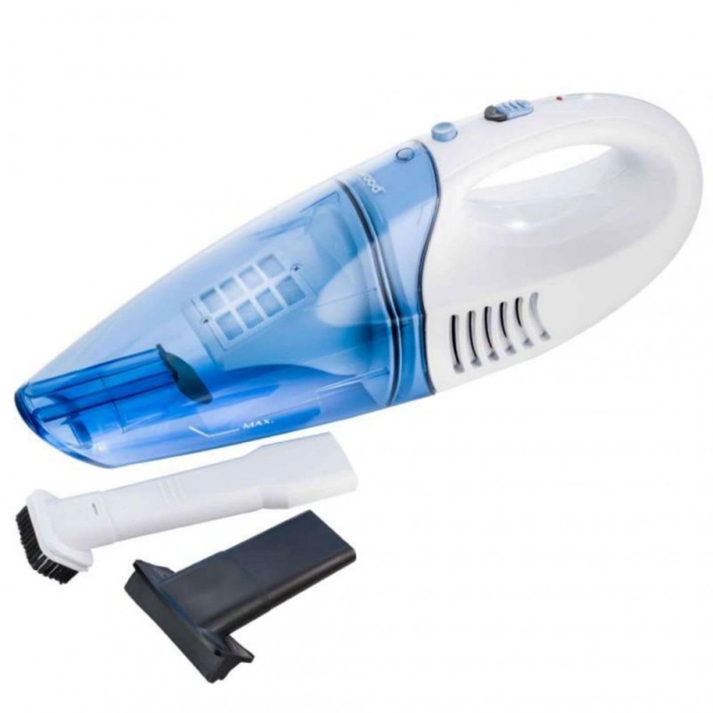 Aspirator fara fir pentru uscat si umed Techwood TAS-49, 4.8V, 500 ml, Accesorii, Albastru/alb