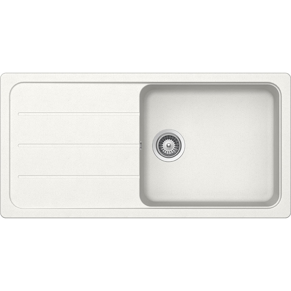 Chiuveta granit Schock Formhaus D-100L Alpina, 1000 x 500 mm, adancime cuva 190 mm, reversibila, montare pe blat