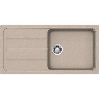 Chiuveta granit Schock Formhaus D-100L Sabbia, 1000 x 500 mm, adancime cuva 190 mm, reversibila, montare pe blat Chiuveta granit Schock Formhaus D-100L Sabbia, 1000 x 500 mm, adancime cuva 190 mm, reversibila, montare pe blat