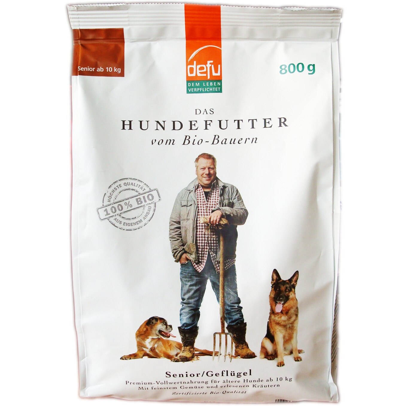 Hrana uscata pentru caini, DEFU BIO, Pasare, Senior, 800 g