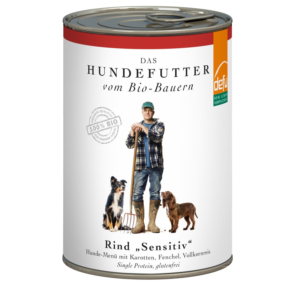 Meniu hrana umeda pentru caini, DEFU BIO, carne de vita, 410 g