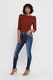 Only, Blugi skinny cu aspect decolorat, Albastru inchis