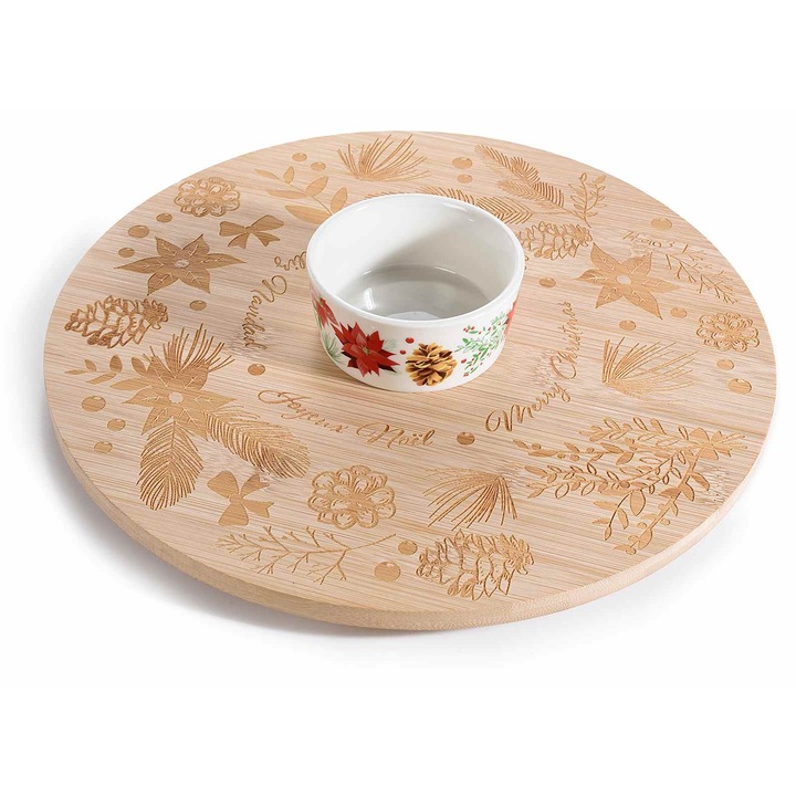 Platou servire aperitive Craciun 30 cm