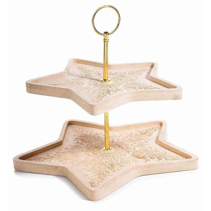 Platou servire aperitive Craciun 28x26x23 cm