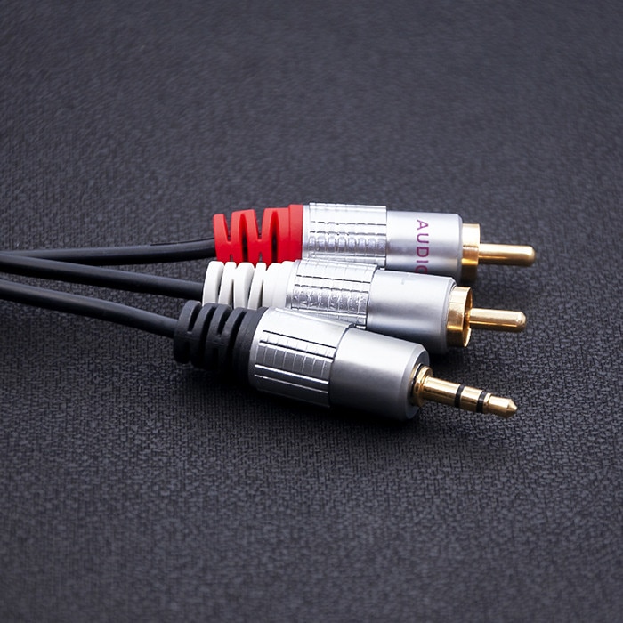 Кабел, Qoltec, 2x RCA, Mini Jack 3,5 мм, 3 м, Черно - eMAG.bg