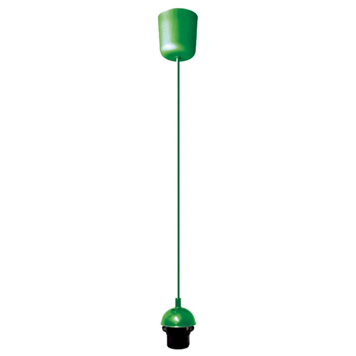 Pendul cu cablu din plastic, 1 x E27, verde