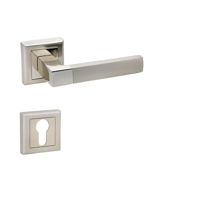 Kilincs Bussare CLASSIC STRICTO A-67-30 fényes króm - matt króm cilinderes rozettával