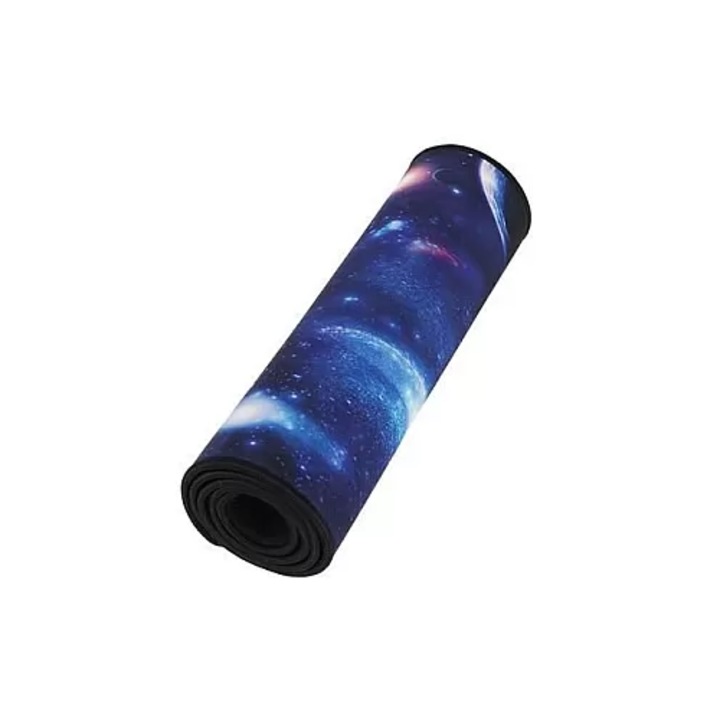 Подложка за бюро, Текстил, Космос, 900x300x0,4 cm, Син