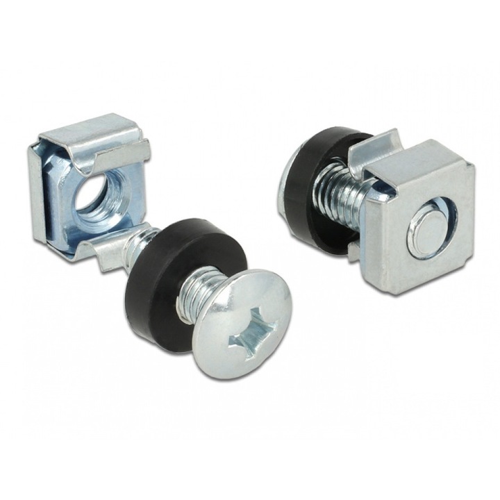 Set 20 buc suruburi M6 montare rack, Delock 42420