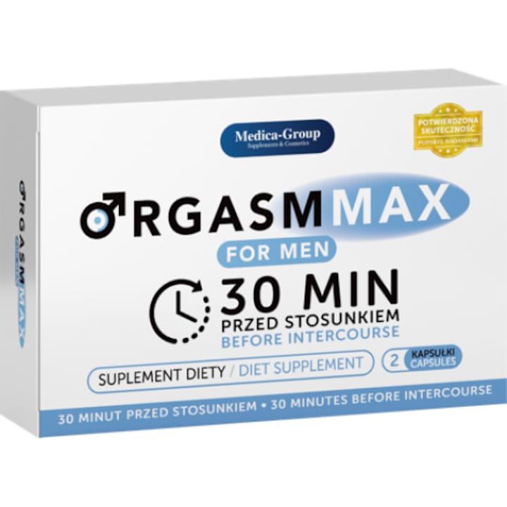 Pastile pentru imbunatatirea orgasmului Medica Group, OrgasmMax, Pentru barbati, 2 Capsule