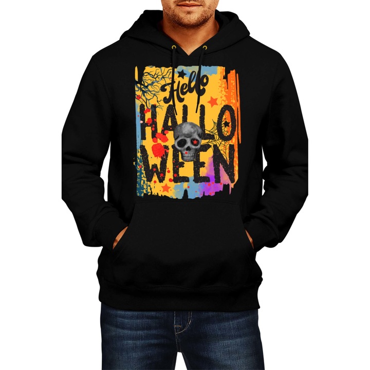 Hanorac Barbat Halloween Halloween 09, Negru