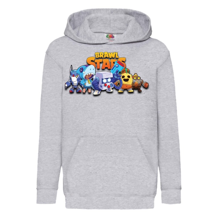Hanorac pentru copii Brawl Stars Tralala Brawl Stars Heroes Clash Royal Super Cell Battle Royal Joc Android Brawl Stars Heroes, Gri