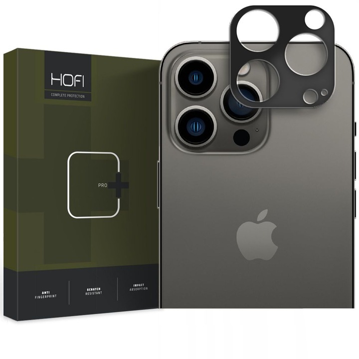 Протектор Hofi AluCam Pro+, за камера, за iPhone 14 Pro / 14 Pro Max, Black
