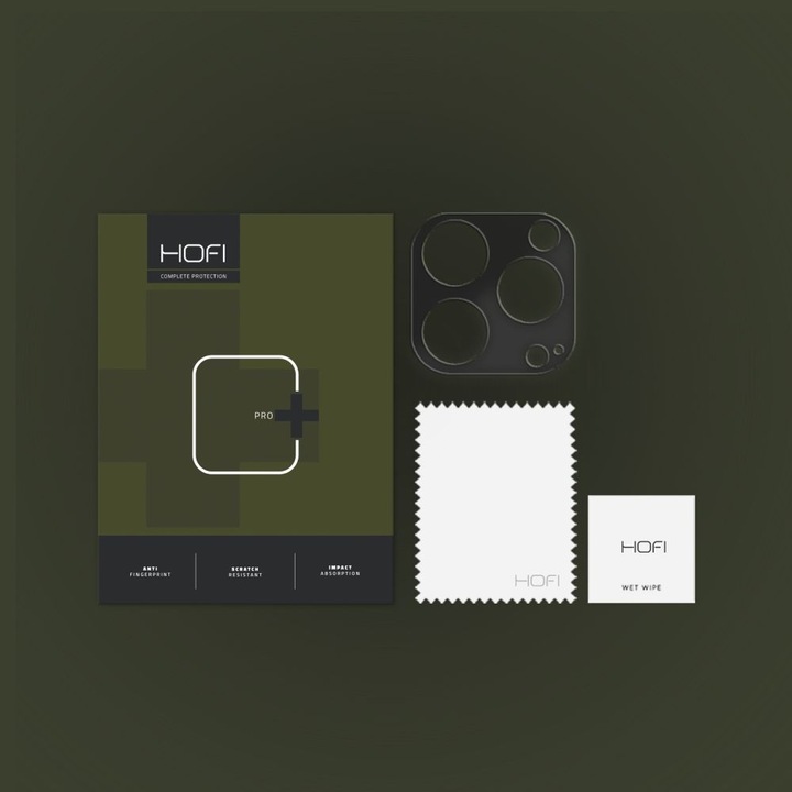 Протектор Hofi AluCam Pro+, за камера, за iPhone 14 Pro / 14 Pro Max, Black