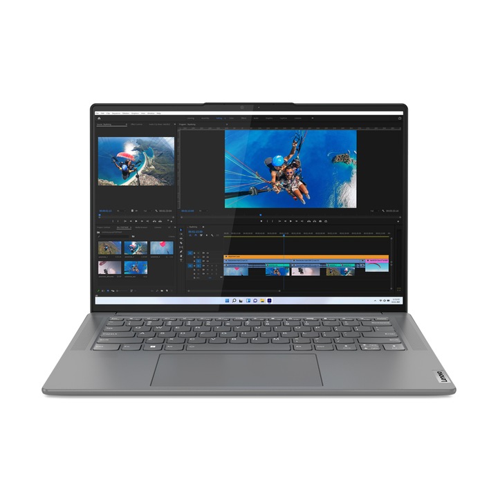 Лаптоп Lenovo Yoga Slim 7 ProX 14ARH7, 82TL000WBM.250SSD, 14.5", AMD Ryzen 7 6800HS (8-ядрен), NVIDIA GeForce RTX 3050 (4GB GDDR6), 16GB 6400MHz LPDDR5, Сив