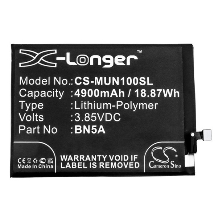 Akkumulátor, kompatibilis Xiaomi Redmi Note 10 5G (Poco M3 Pro 5G) / Redmi Note 10 4G (Note 10s) Cameron sino li-polymer akku (3.85v/4900mAh, redmi bn5a kompatibilis), gyártói csomagolás
