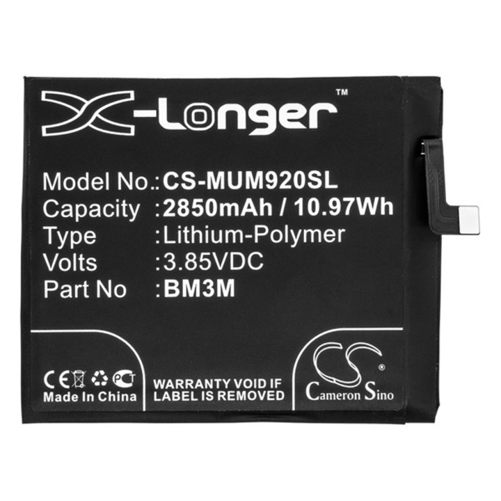 Xiaomi Mi 9 SE Cameron sino li-polymer akku (3,85v / 2850 mah, xiaomi bm3m kompatibilis), CS-MUM920SL, gyártói csomagolás
