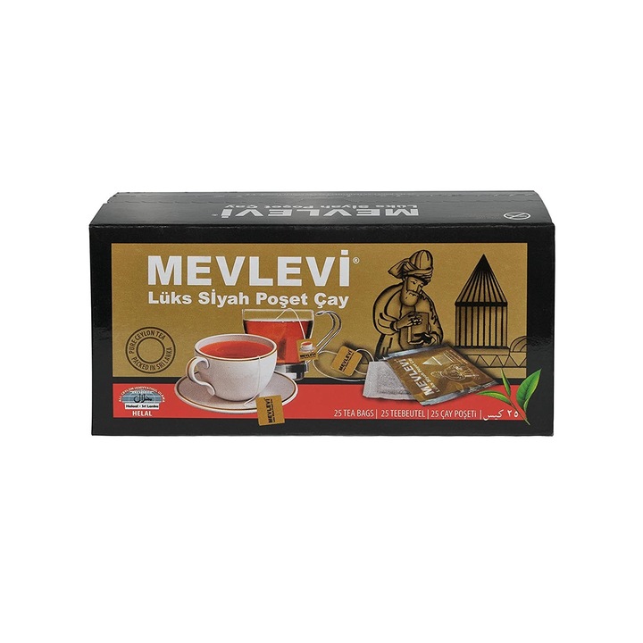Ceai negru, Mevlevi, Cu bergamota, 25 plicuri, 50g