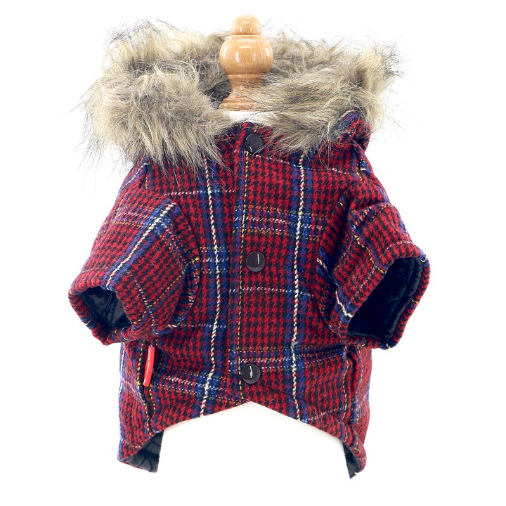 Kapucnis pulóver kutyáknak, XINA2119 piros, piros, XL INTL