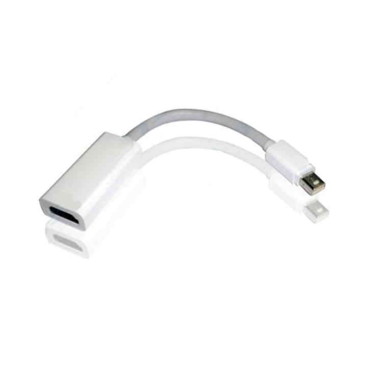 Adaptor, Wiretek, Mini Displayport - HDMI, 15 cm, Alb