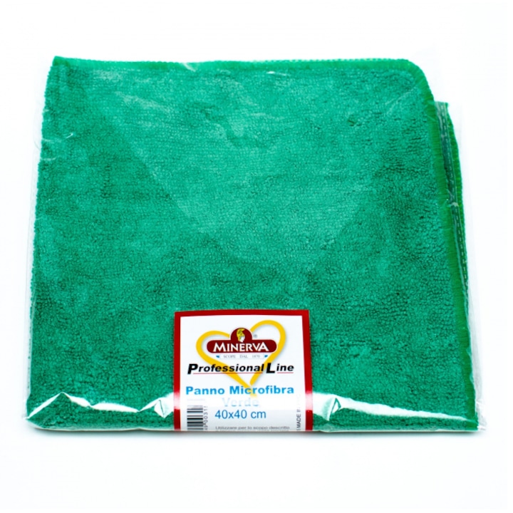 Зелена професионална микрофибърна кърпа, 40x40 см​​​​​​