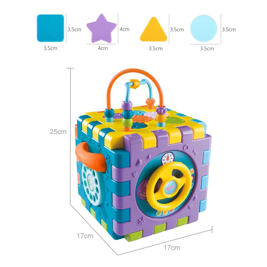 Многофункционален образователен интерактивен куб със занимания за ...