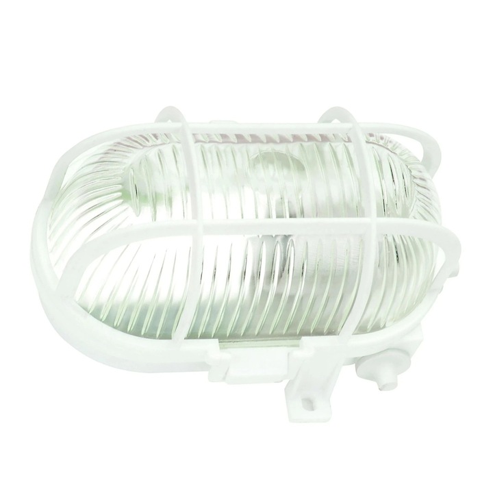 Външен аплик 1 x E27, IP 44, бял, овален