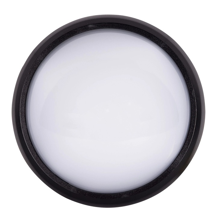 Plafoniera LED de exterior, 840 lumeni, IP 65, negru, rotund