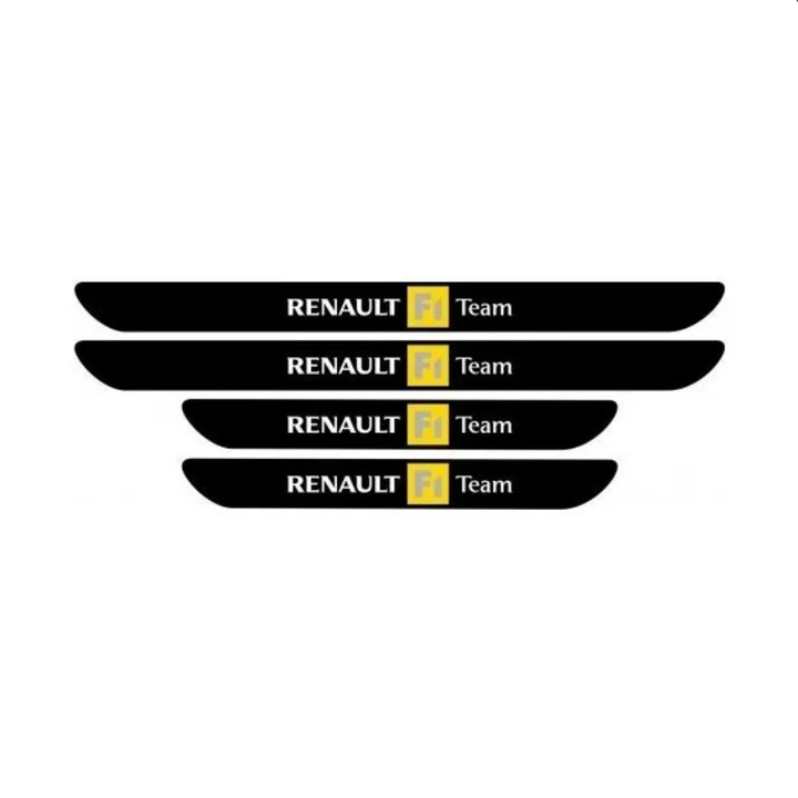 Set 4 stickere protectie praguri pentru Renault F1 Team, Creative Rey®