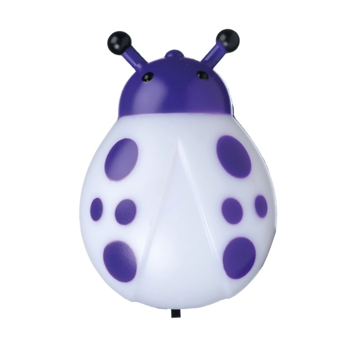 Нощна лампа Lady Bird, IP20, лилава