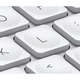 Мини клавиатура Logitech MX Keys за Mac, Bluetooth, немска подредба, бледо сиво