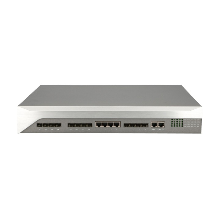 Оптичен терминал Extralink Predator V2 за 19 инчов шкаф, EPON OLT, сив