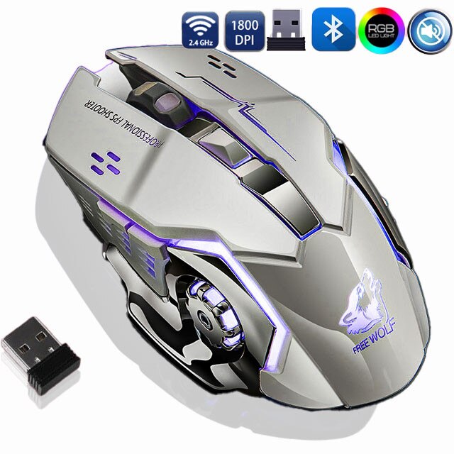 Mouse gaming, Excitat®, Receptor USB, 7 culori cu LED-uri, Mouse